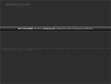 Tablet Screenshot of alienproxy.com